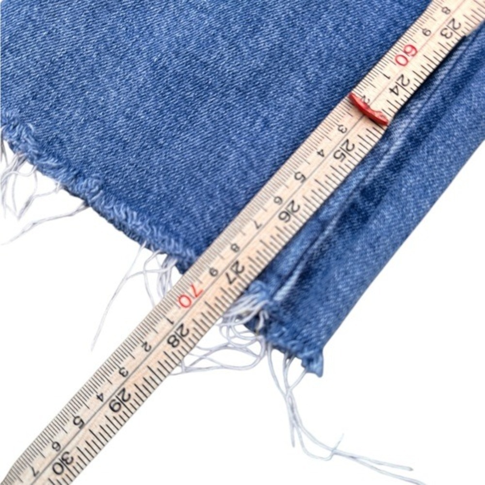 FRAME Le Sylvie Slim Straight Cropped Jeans Raw Hem Mid Rise Size 26 Blue EUC - Picture 12 of 16
